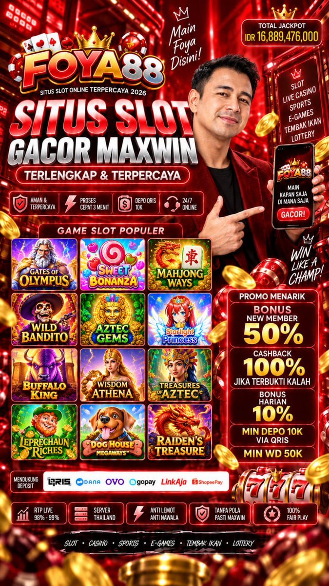 Thxrin1's tweet photo. 🚀 SLOT GACOR HARI INI 
📍 Cari Di Google "FOYA88"
📌 Link Resmi ➜ https://t.co/00dF6HcFwV
🔔 Hadiah Iphone 17 Promax Dari Lucky Wheelspin
🎮 Scatter Super Pecahan Bugar Sangat Epic
🎁 Test depo 100 Bonus Vouch 100 Langsung Masuk Diawal https://t.co/CJ72yKIR0W