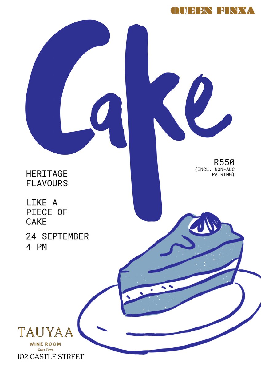 Queen_Finxa's tweet photo. CAKE! A Pop Up

If there’s one thing I know, it’s cake
Besides being behind some of the cakes you buy from your favourite store, I am also a flavour mastermind in experimental cakes.

I’ve curated an intimate cake pairing for the 24th of September

Link: https://t.co/Q2S71rgBJk https://t.co/9JoXHxCsJm