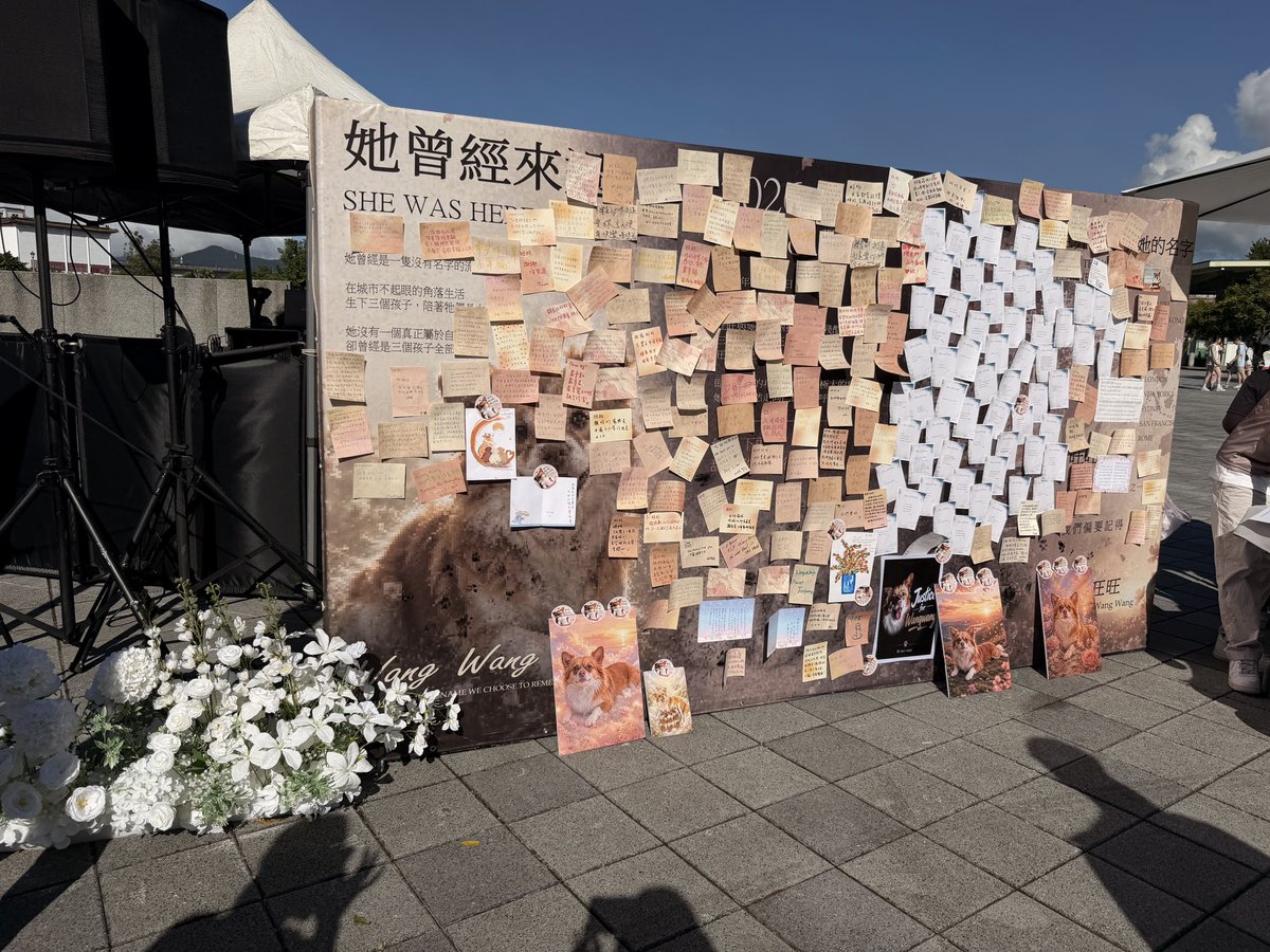 PeiLiu570497's tweet photo. 🇹🇼 台灣｜為旺旺與三個孩子發聲

今天，我們在台灣聚集。

不是為了製造仇恨，而是為了一個不應該被遺忘的生命。

旺旺曾經活著，曾經奔跑，也曾經保護著她的三個孩子。
她不應該以那樣的方式離開這個世界。

而她的故事，也不應該就此結束。

今天，我們用自己的方式記住旺旺，
也讓這個聲音繼續傳向世界：

不放棄。
不忘記。
不原諒。

我們希望每一個生命都能被看見，
每一次虐待都能被重視，
每一個施暴行為都應該受到追究。

Wang Wang may be gone,
but her story is not over.

From Taiwan, we stand with Wang Wang and her three puppies.

Justice for Wang Wang.

#JusticeForWangWang
#NeverForgetWangWangAndHerPuppies
#StopAnimalCruelty
#ChinaAnimalProtectionLaw
#Taiwan
#台灣為旺旺發聲