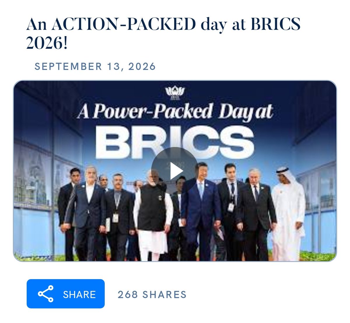 RobinRana4bjp's tweet photo. An ACTION-PACKED day at BRICS 2026!
https://t.co/0nrCqLiw70

@bjpkm4kisan https://t.co/YuAfMe7K26