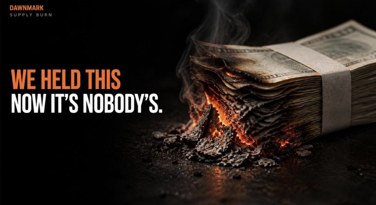 dawnmarkHQ's tweet photo. we bought supply at launch. it's gone now. burned, not locked, not moved to another wallet.

https://t.co/CxpVciDV2f https://t.co/0BSBk5aB3G