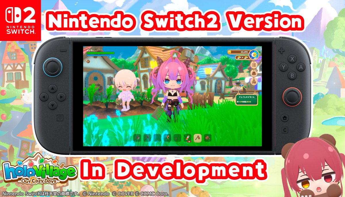 holoindie_ccmc's tweet photo. 📢BIG NEWS!!!!

���
“holoVillage: Our Cozy Days”
is currently in development for Nintendo Switch2!🎮
＼

🔔Stay tuned for more updates!🔔
“holoVillage: Our Cozy Days” is developed by: @holovillage_en
#holoVillage #holoindie https://t.co/VawyJFpk6C