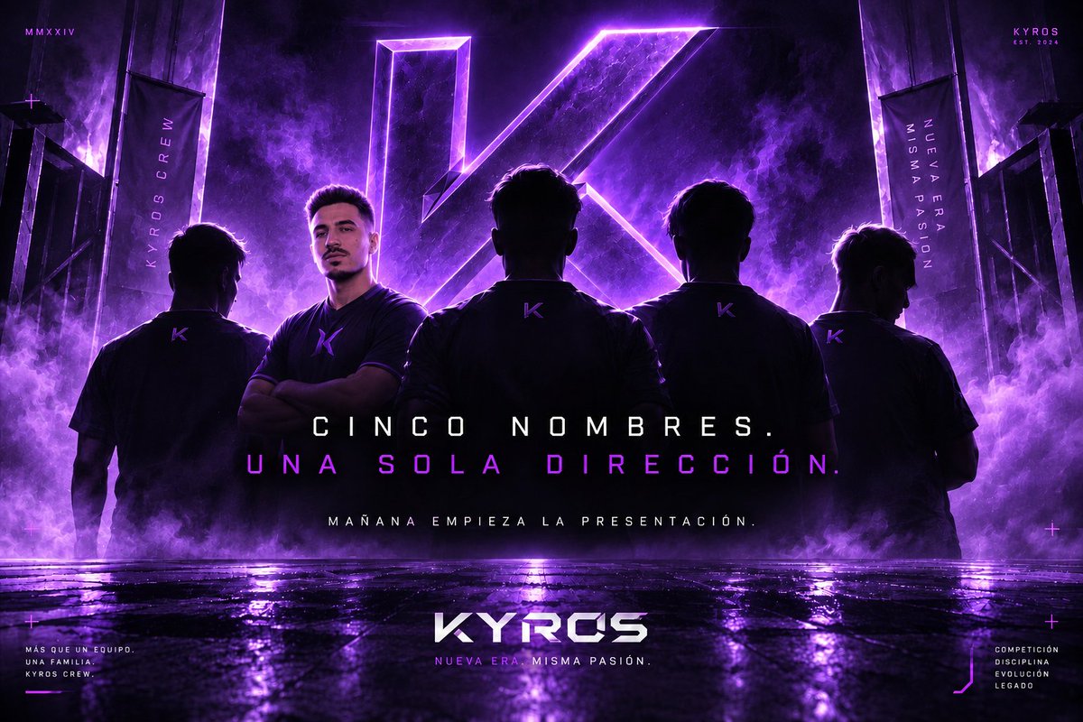 KYROS_ESPORTS's tweet photo. AYER FUE @iiRivass
HOY ES EL SIGUIENTE. 👀
¿Quién será?
Os leo en comentarios. 🟣
#KYROS #COD #Esports https://t.co/YcjUUHIKJB