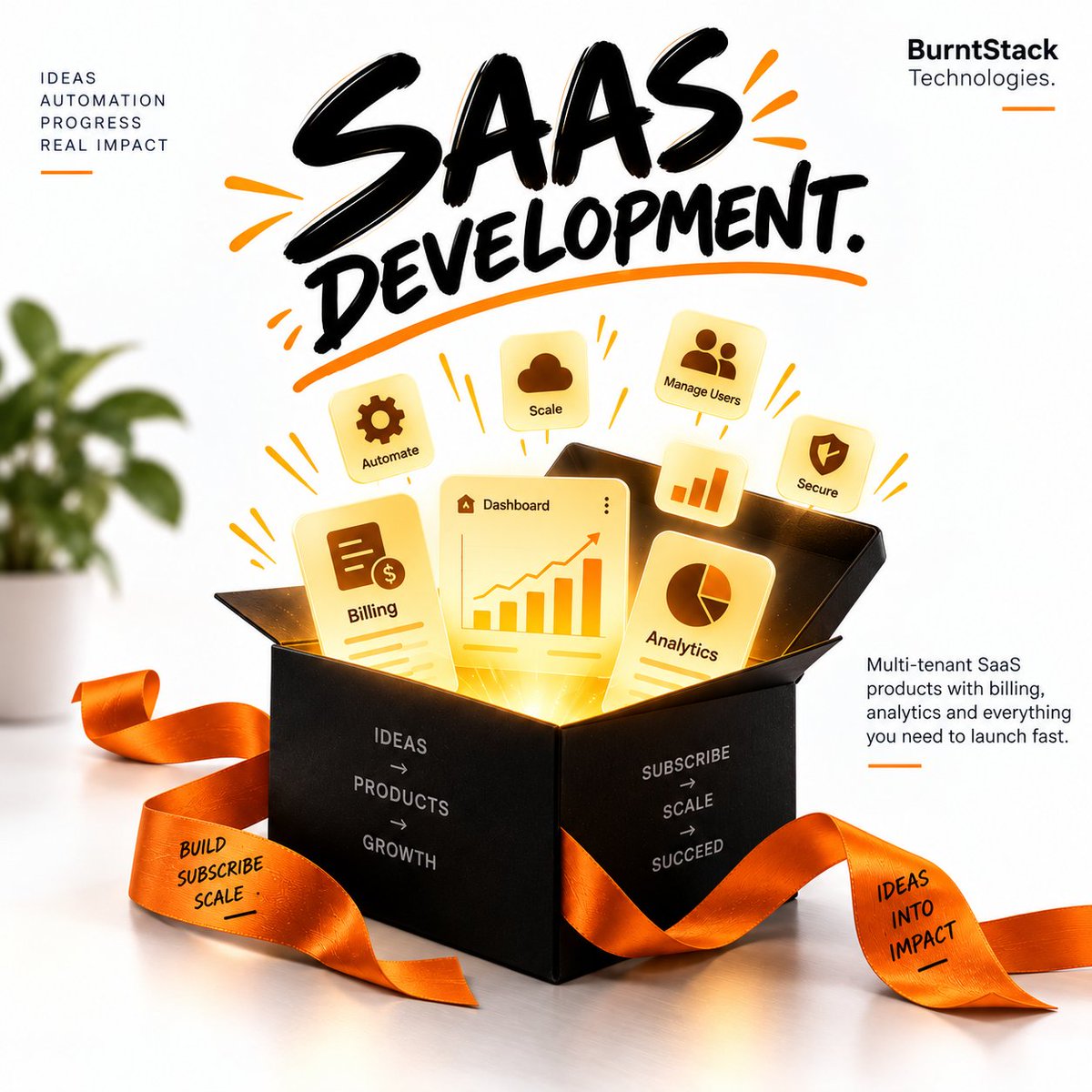 BurntStackoff's tweet photo. Great SaaS products don't start complicated. They start ready.
We build multi tenant products with billing, analytics, and everything you need already built in ,so you launch fast.
#SaaSDevelopment #SaaSTools #SaaSStartup #MultiTenant #ProductDevelopment #CloudSoftware https://t.co/c2ZIBPdpaH
