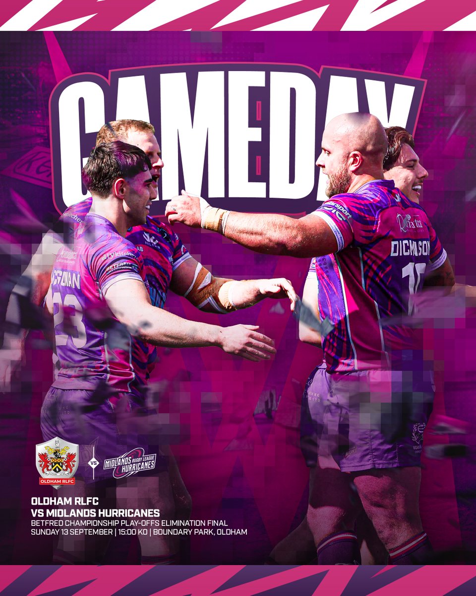 HurricanesRLFC's tweet photo. 🌀 GAME DAY! 

👊 It's time to do or die once again. COME ON YOU CANES!

🆚 @Roughyeds 
🕒 15:00
📍 Boundary Park 
🏆 Championship Play-off: Elimination Final

🚍 The Supporters Bus is leaving Avery Fields at 11:30. https://t.co/x8TkcEOIKm
