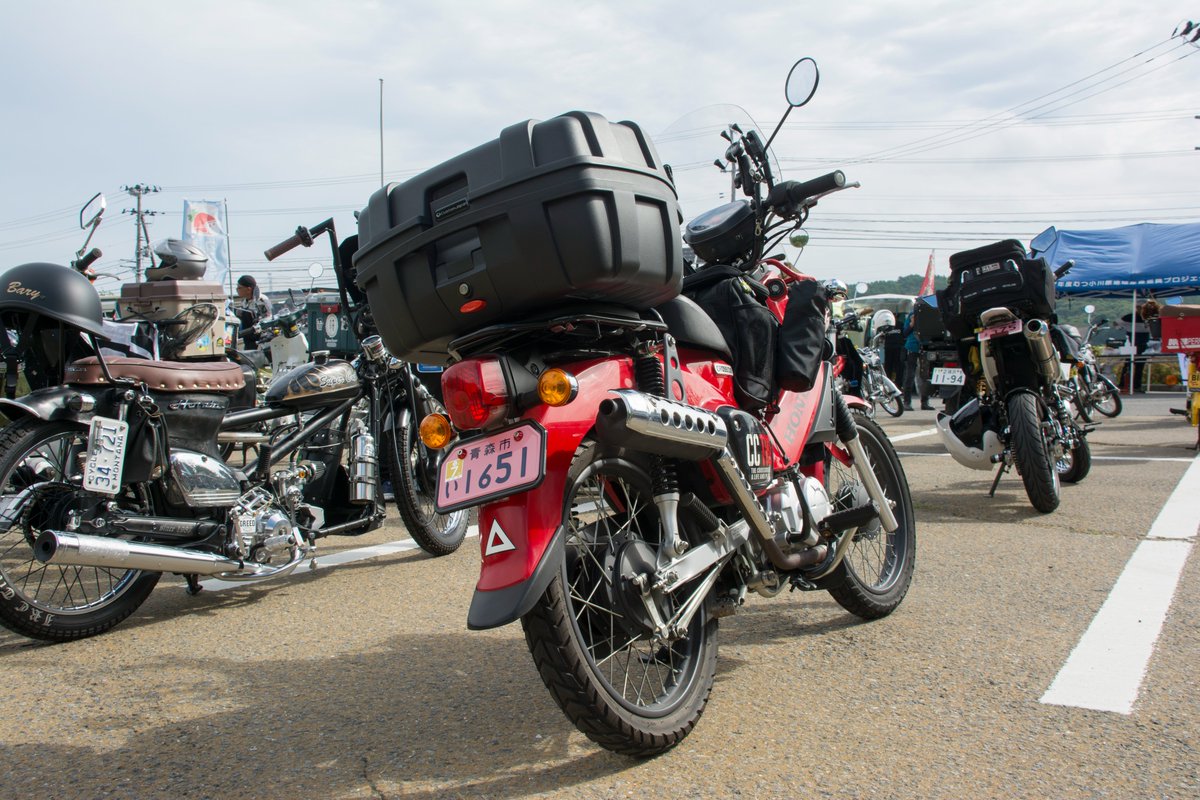 garage910's tweet photo. 本州最北スーパーカブミーティングから帰宅！参加された皆様お疲れ様でした！会場には全国各地からカブたちが大集合、こだわりの1台1台、見ていて楽しかった、また行きたいです

帰りは尻屋崎に寄り道…久々にバイクでたくさん走りました、往復250kmはクロスカブに乗り換えてからの最長記録 https://t.co/NjVlnhu688