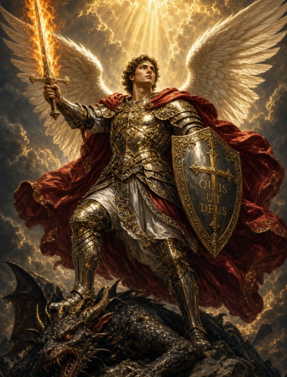 Mothermary0012's tweet photo. Saint Michael the Archangel defend us in battle... https://t.co/T7MGV5Va15