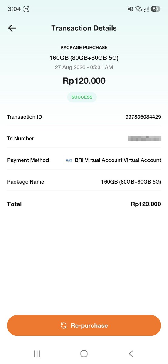 middleclass_id's tweet photo. Wah kasusnya sama ternyata!
Saya Beli paket Happy 160GB (80GB+80GB 5G).

Ternyata di sms 3Pekat yg masuk cuma 80GB. 80GB 5G-nya mana ??
Kok 5G-nya gak bisa dipake?? @triindonesia @3CareIndonesia 

Pantes cepet bgt abis, kuota tri 5G nya gk bisa dipake! https://t.co/drWdhf6wqh