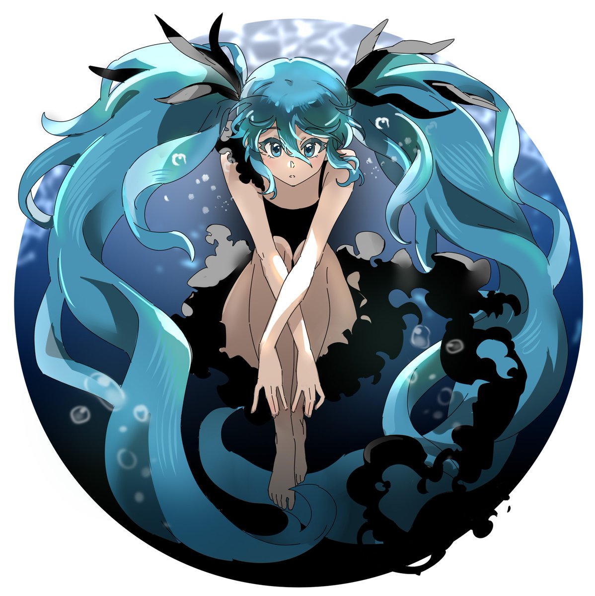 ASKZOE0723's tweet photo. #初音ミク #miku  #しんかいしょうじょ 草图和成图对比🧐 https://t.co/t3nbS2iOnC