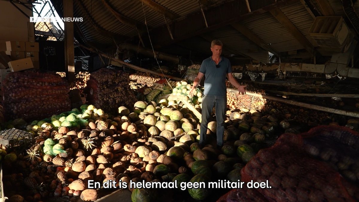 deleeuwkyiv's tweet photo. 🚨 “This is pure terror against Ukraine’s food supply.”

In a report by @RTLnieuws  , our colleague Kees Huizinga (@DutchFarmerInUA) spoke about the devastating impact of Russia’s massive attacks on Ukraine’s food supply.

Kees was interviewed at a modern, fully automated distribution centre where he had stored vegetables for eight years 🥦🥕. The facility supplied no fewer than 400 supermarkets. Today, nothing remains after russian missile strikes.

Meanwhile, the harvest on Kees’ fields is in full swing. Onions 🧅 are being stored at his farm, but they cannot reach the shops. The logistics for corn and grain have also been severely disrupted by attacks on ships in the Black Sea and port facilities in Odesa.

This is not only a threat to Ukraine, but to global food security. russia and Ukraine together account for around 30% of global grain exports.🌾

Fuel stations ⛽ are also increasingly being targeted. Attacks that previously mainly affected eastern regions are now reaching Kyiv as well.

As RTL correspondent @JeroenAkkermans concludes: "russia’s attacks on fuel, electricity and food supplies are aimed at bringing civilian life in Ukraine to a standstill."

💙💛 This is not just an attack on buildings and infrastructure. It is an attack on the daily lives of millions of Ukrainians.
Link to video in the comments.