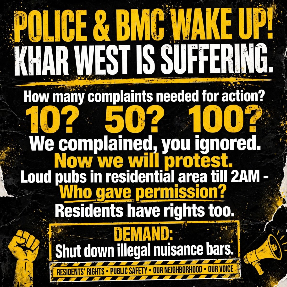 nikhil_ruparel's tweet photo. Despite of several complains we the residents of khar west  are fed up last final request before we take down the streets pls support the residents @CollectorMsd @MumbaiPolice @mybmc @MTPHereToHelp https://t.co/UsJA3fWZyP
