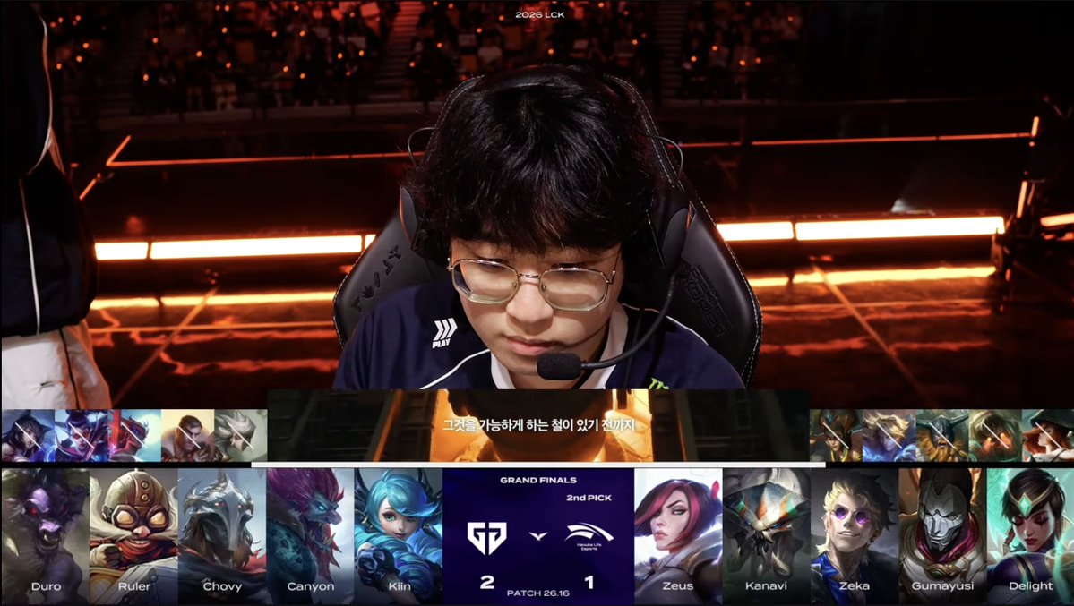 LCK's tweet photo. 🚨 FIORA FOR ZEUS 🚨
Drafts are in for MATCH POINT of the Grand Finals! https://t.co/X0o6XTkUZY