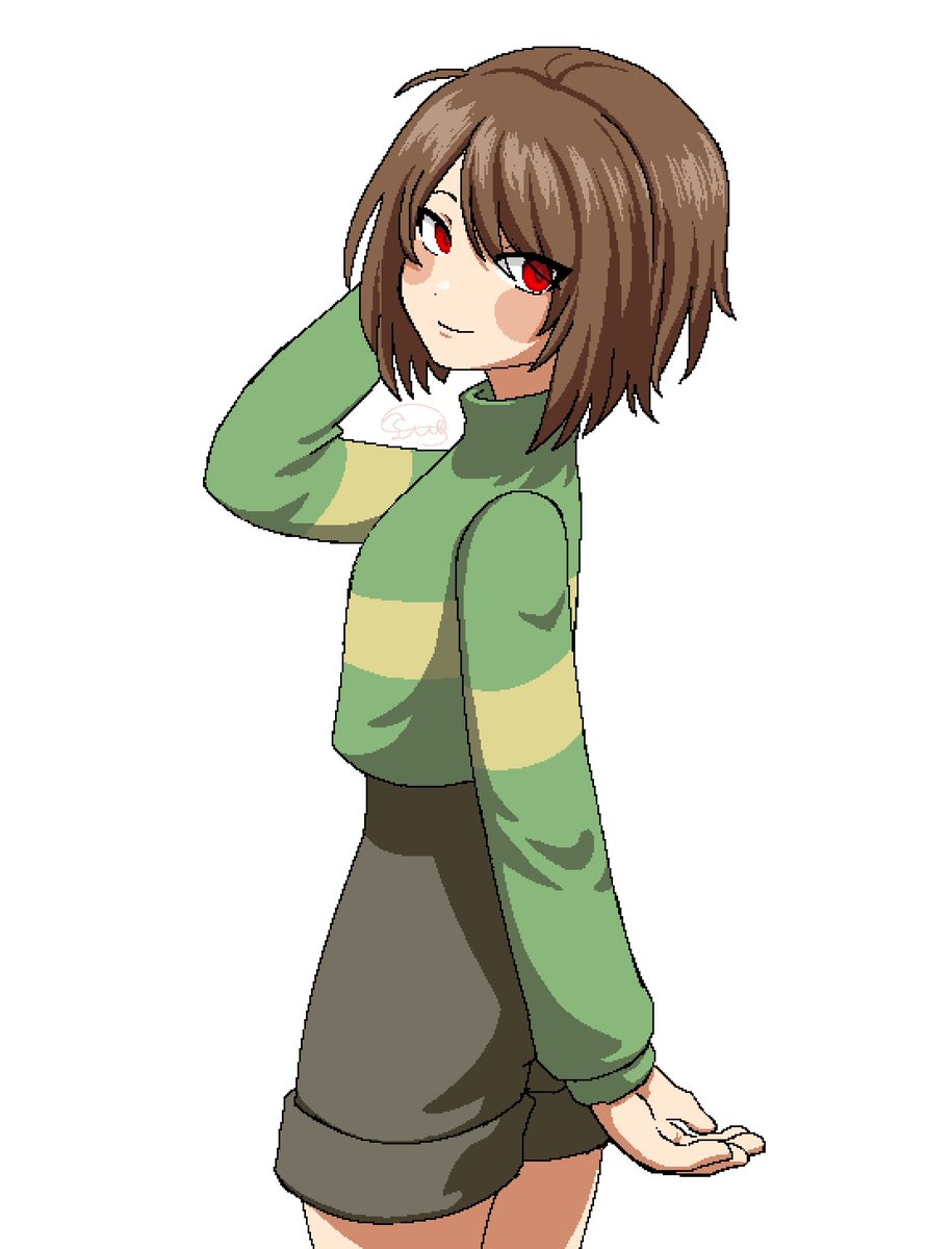 RioluTyan's tweet photo. #undertale #chara https://t.co/FErt6YjXug