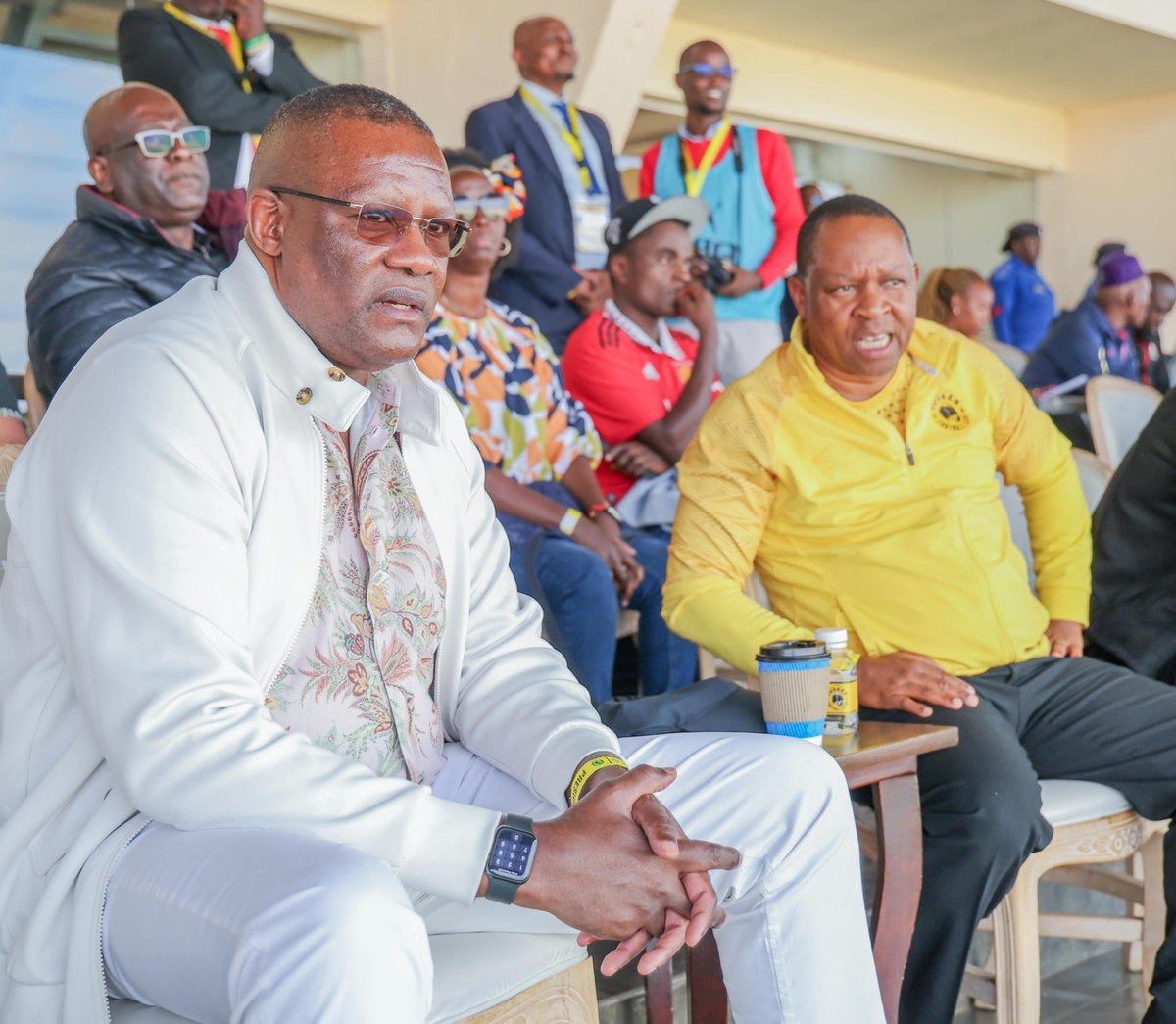 CharlesGacheru's tweet photo. A big thank you to the PATRON of  @OfficialGMFC CS @EliudOwalo for joining us at our #TotalEnergiesCAFCC match against Al Ahly Madani FC 🇸🇩. 
We wish Gor Mahia all the best as they face Pyramids FC in Cairo, Egypt 🇪🇬. https://t.co/fpsU074dOg