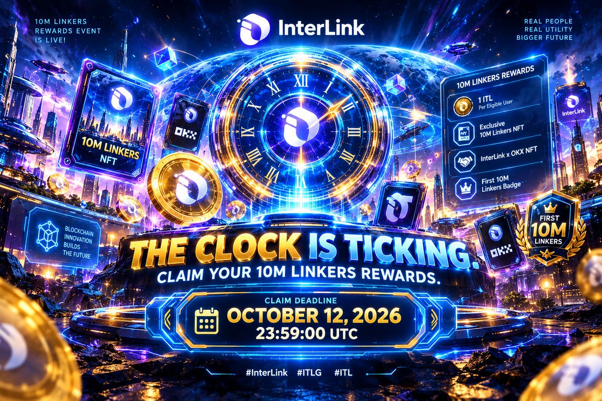 jplu0406's tweet photo. NFT cards and ITL coins. Display the exact deadline prominently: “OCTOBER 12, 2026 — 23:59:00 UTC”. Uploaded InterLink logo at the top.

#InterLink #ITLG #ITL https://t.co/yHkrWe3ypV
