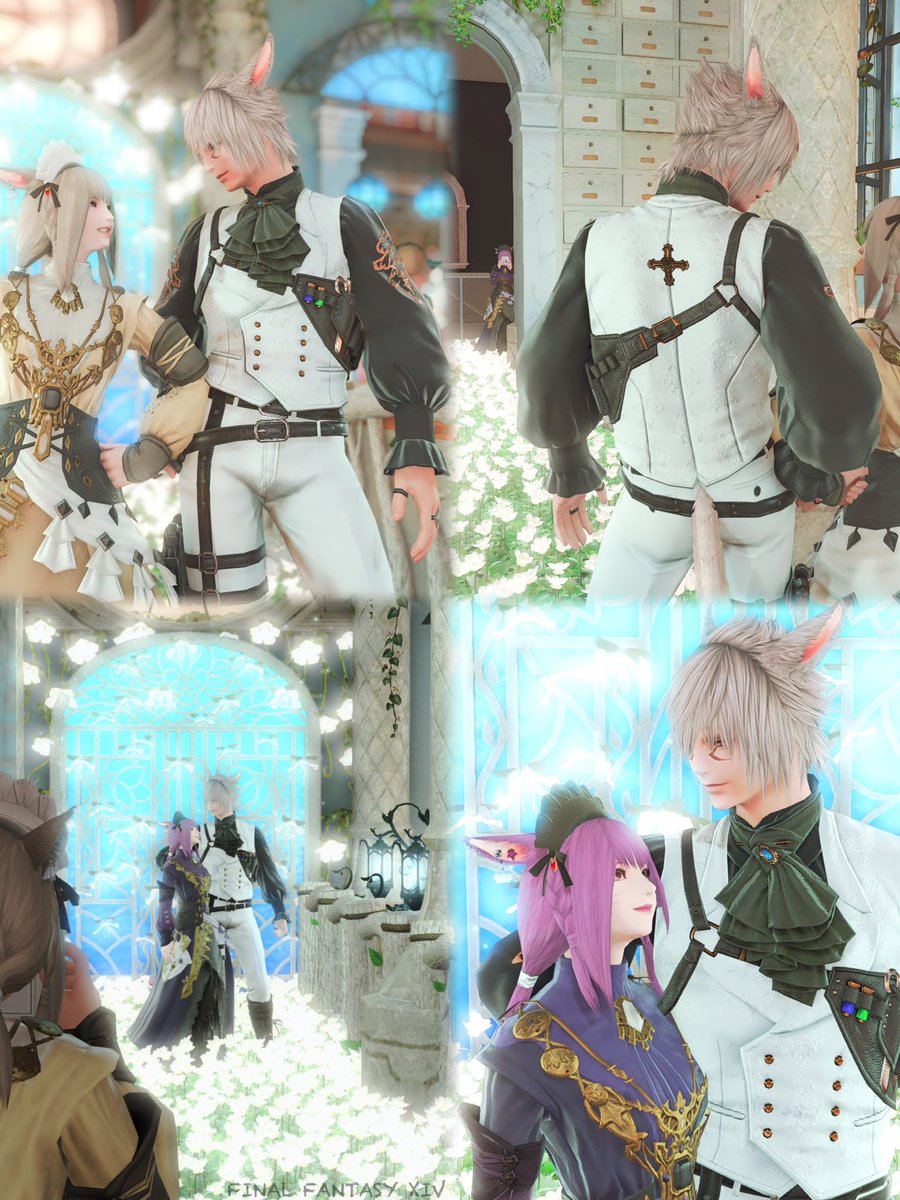 Haru_Miqo22's tweet photo. 王子と姫コンセプトで3人でお出かけ\(*´▽`*)人(*´▽`*)人(*´▽`*)ノ
お花やステンドグラスの使い方がとても綺麗なスタジオ様でした!
どうやって撮ろうかとかたくさん話しながら撮るの楽しくて面白かったです✨️
#FF14 #StudioMM https://t.co/lWR75AFJsg