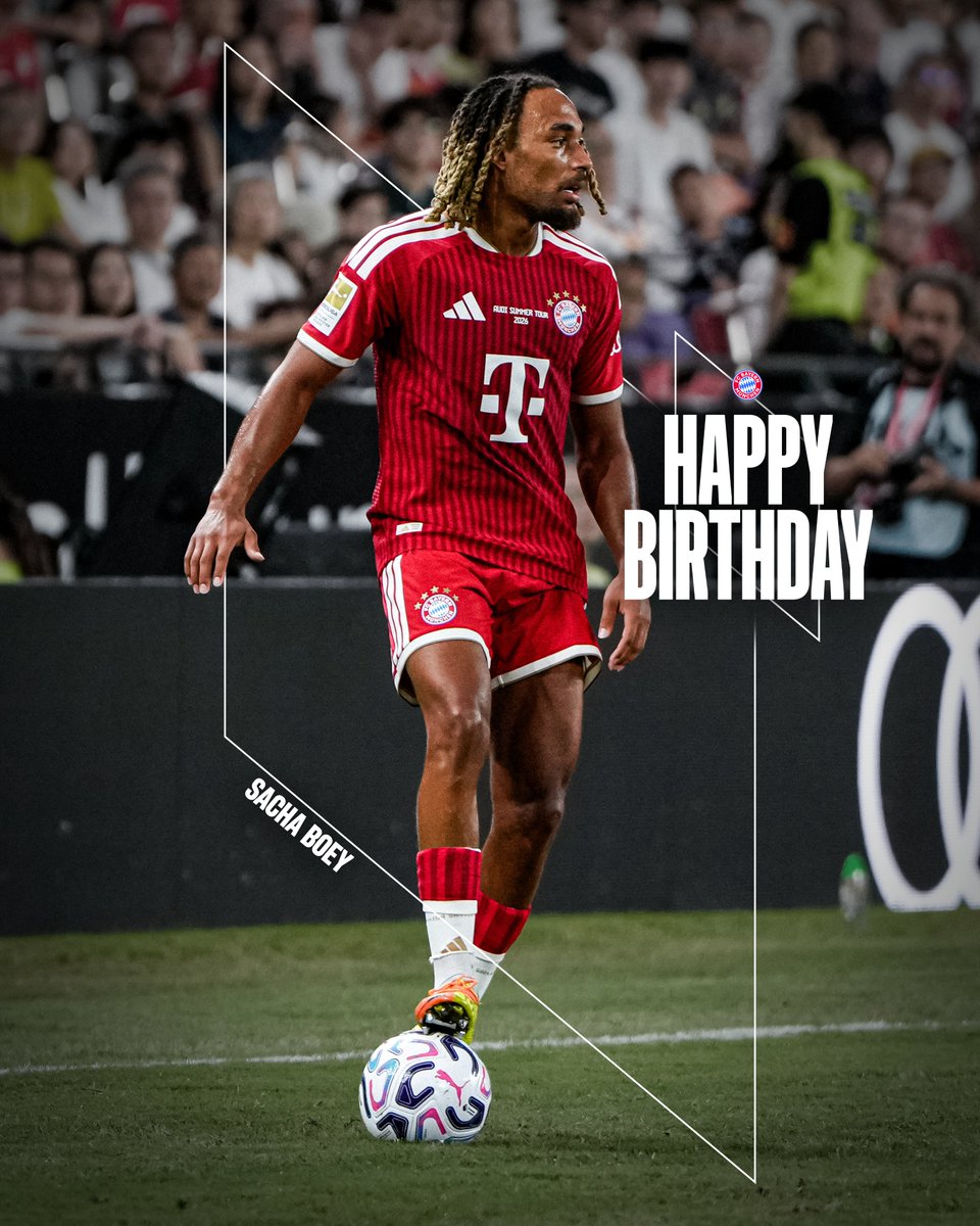 FCBayern's tweet photo. Alles Gute zum 𝟮𝟲. Geburtstag, Sacha Boey! 🥳🎈 https://t.co/HnMBCITbTO