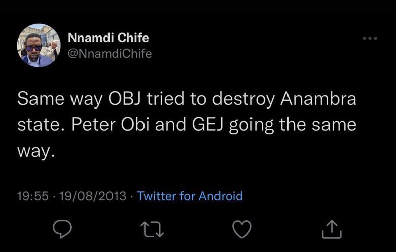 chosensomto's tweet photo. @sixfootand @Akulmg @LegendaryEmeka @PeterObi Most people from Anambra you see supporting Peter Obi today, were once his biggest critics. They turned supporters when they saw momentum from lagos #ThePlatform , and decided to gaslight the whole country.
Obi was a failure as a Governor, I’m not a hypocrite like most of you. https://t.co/sDRWOy3r8I