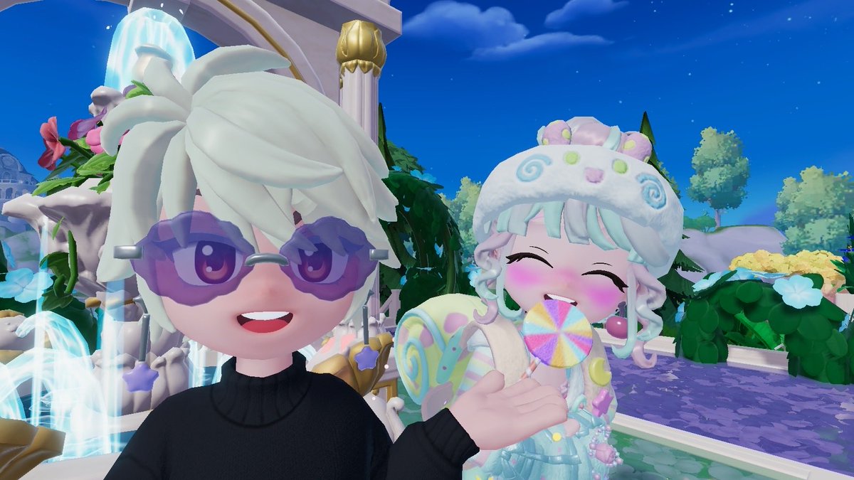 kingdam0214's tweet photo. 1枚目はいつもすれ違いで会えないMikuちゃん(๑'ڡ'๑)୨
2枚目はリアクションがいつもアニメ調のゆのちゃん(*゜Q゜*)
3枚目は写真撮ろ！って言うと背景を建築までしてくれるYUKIちゃん
@mikumikupo_ 
 #ハートピア
 #スローライフ
 #ハートピアスローライフ https://t.co/xKkgMcOgaP