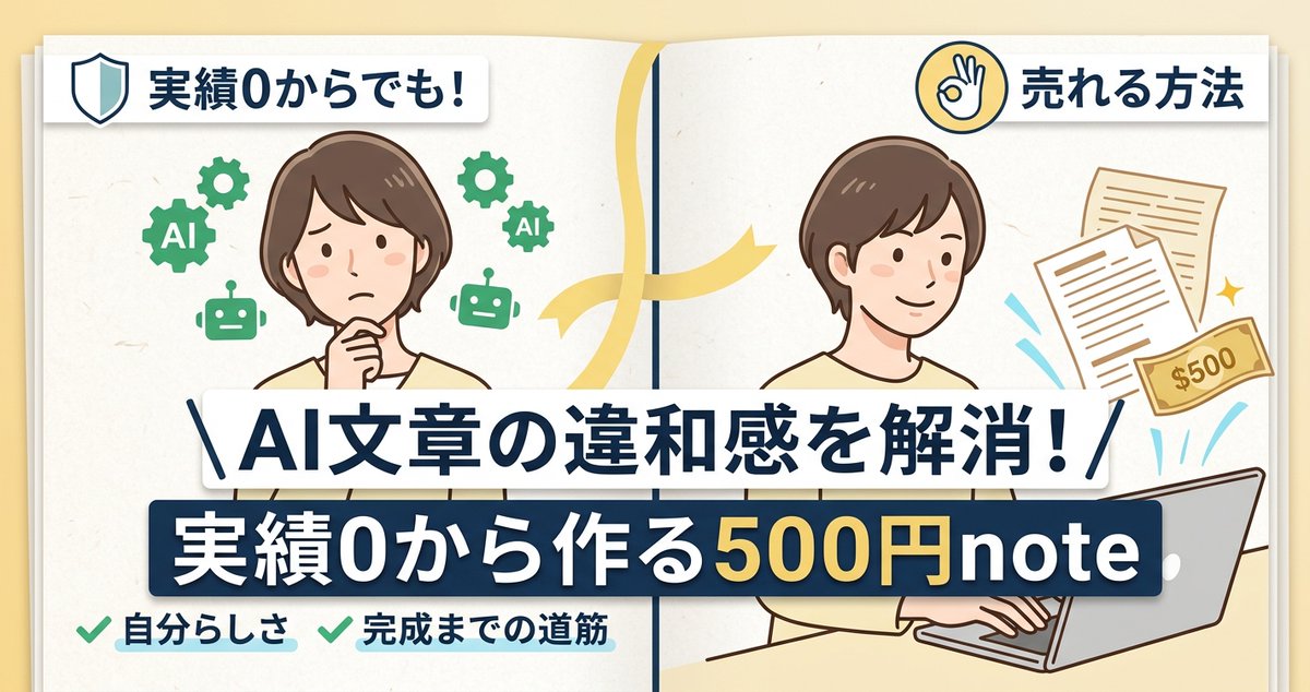kaigokeamane's tweet photo. #ad　
AI文章の違和感を解消!実績0から作る500円note｜情報を整理し、行動に変える“実務型ゴールハンター” 
👇
https://t.co/GqLAci3bnL https://t.co/53TPJR15Z1
