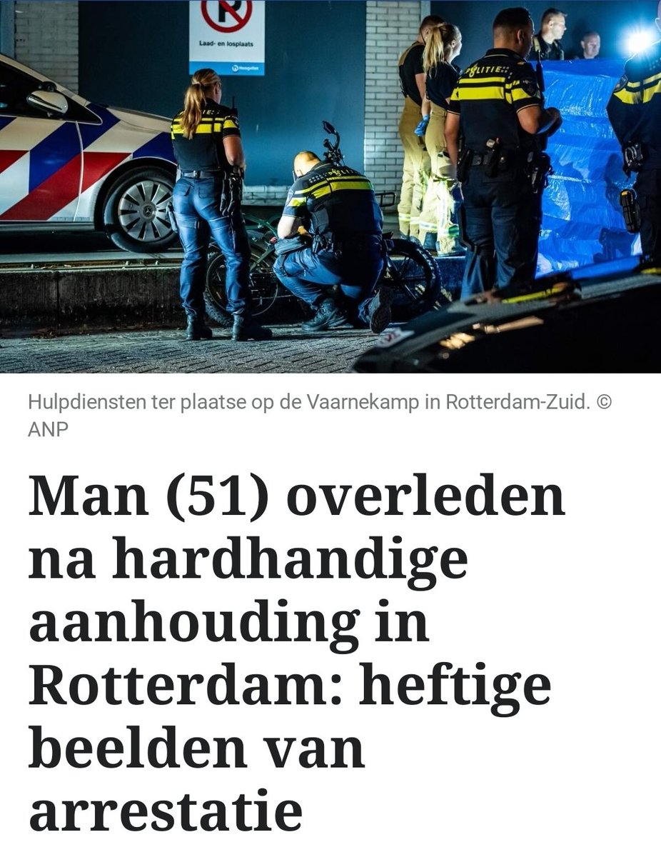Man overleden bij aanhouding door politie in Rotterdam
