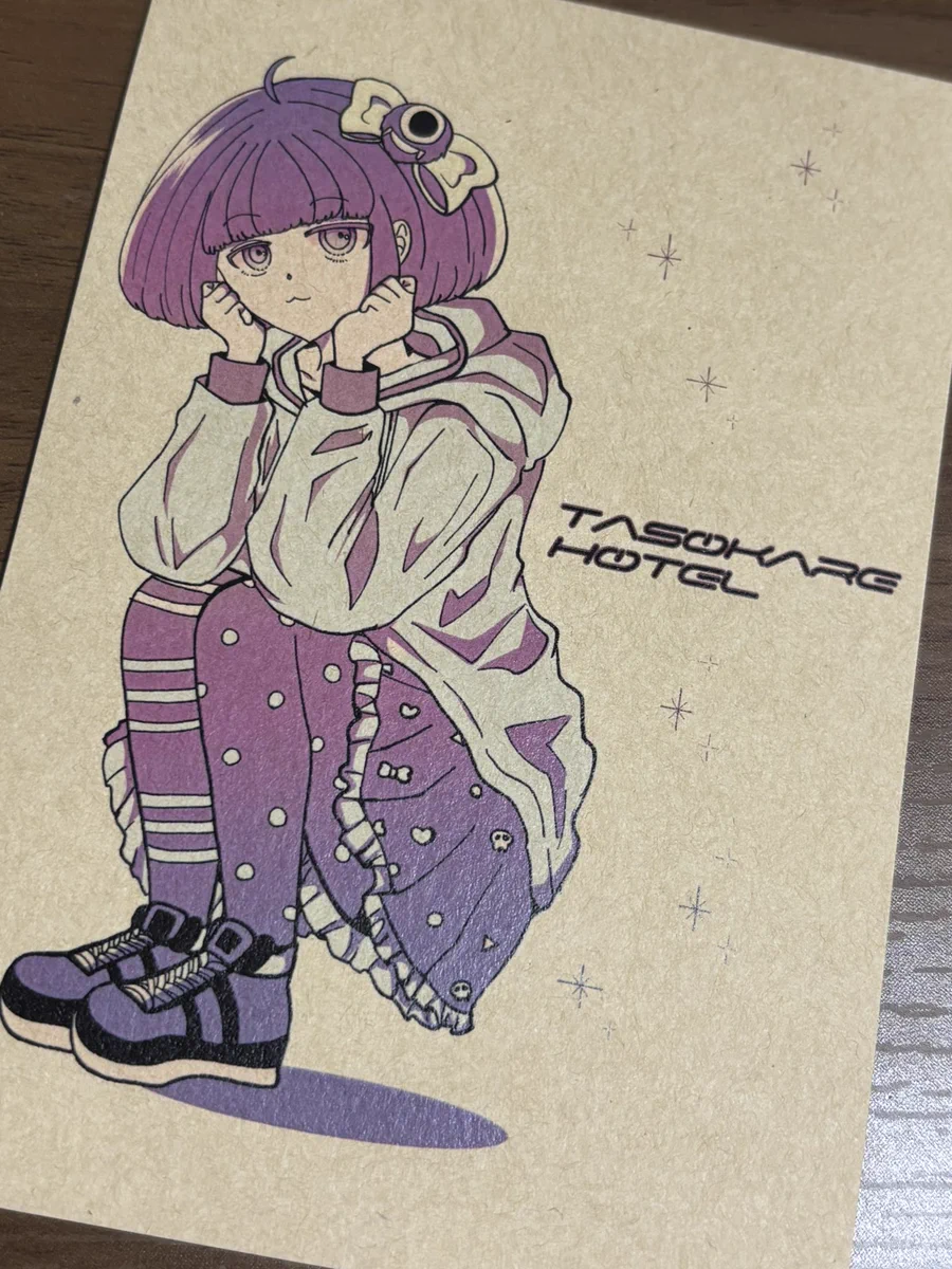 紫 イラストオーダー 落書きポストカード にぶがえる on X: 
