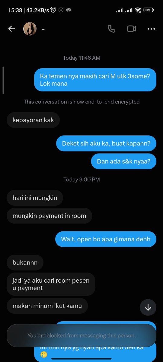 urcouplefantasy's tweet photo. Buat para pemula nih (ya w jg si hahah) jgn gmpng tergiur dgn ajakan event ya.

Cthnya akun ini @aniesa8879 (tbtb skrg diblock)

Bisa diliat ss, dia post cri M utk 3s (entah ffm/mmf awalnya blm jelas) sabtu siang w br liat mlm, mgkn buat malming, mkny nny dl msh nyari atau ga https://t.co/gHTxkEoHYS