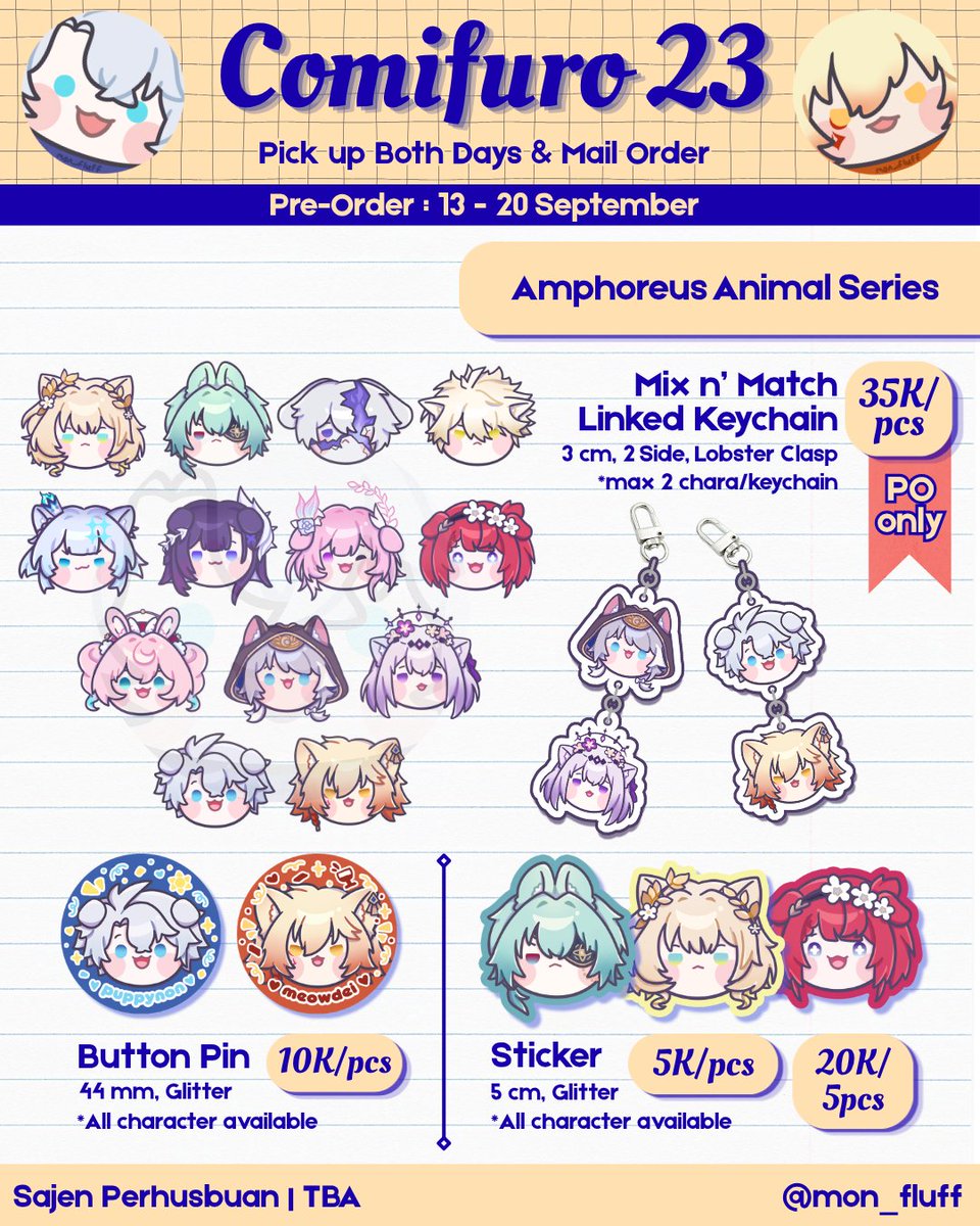 mon_fluff's tweet photo. [💜🔁 appreciated!]

Raiya’s #comifuro23 PO Open! ( •̀ ω •́ )✧

💜Sajen Perhusbuan, both days (Booth TBA)
✉️Pickup &amp; Mail Order
📅PO period: 13 Sept-20 Sept
💜Honkai Star Rail (HSR) Amphoreus &amp; Phaidei

🔗Form link below!
#cf23 #cf23catalogue https://t.co/SNYtcTa2iw