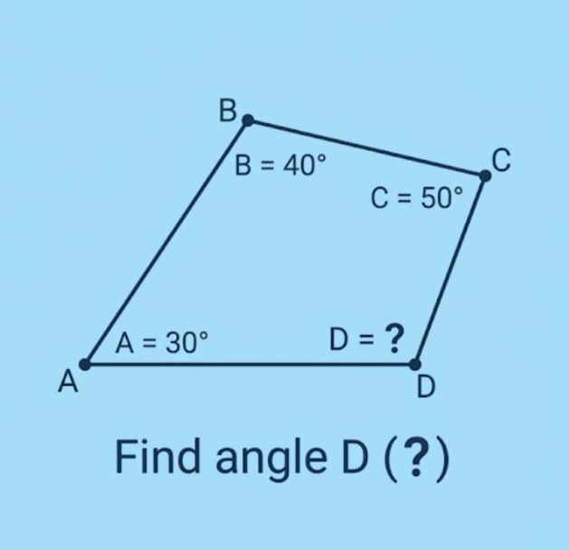 MathGuyTFL's tweet photo. Find the angle D. https://t.co/NVH1ofPA7V
