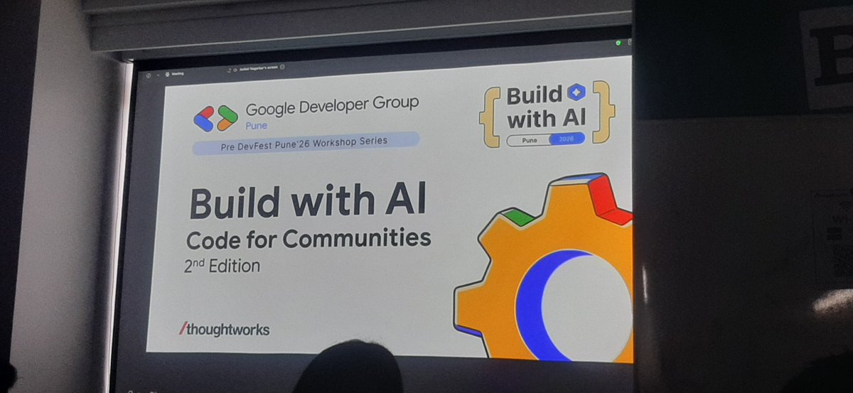 Siddhi120's tweet photo. Learned a lot at GDG Pune’s Build with AI 🚀

From Google ADK &amp; Voice Agents to Snowflake Cortex, AI Agents &amp; Text-to-SQL — great insights into building production-ready GenAI apps!

#GDGPune #BuildWithAI #AIAgents #GenAI #GoogleADK #Snowflake #LearningJourney https://t.co/VXSfIkUZEb