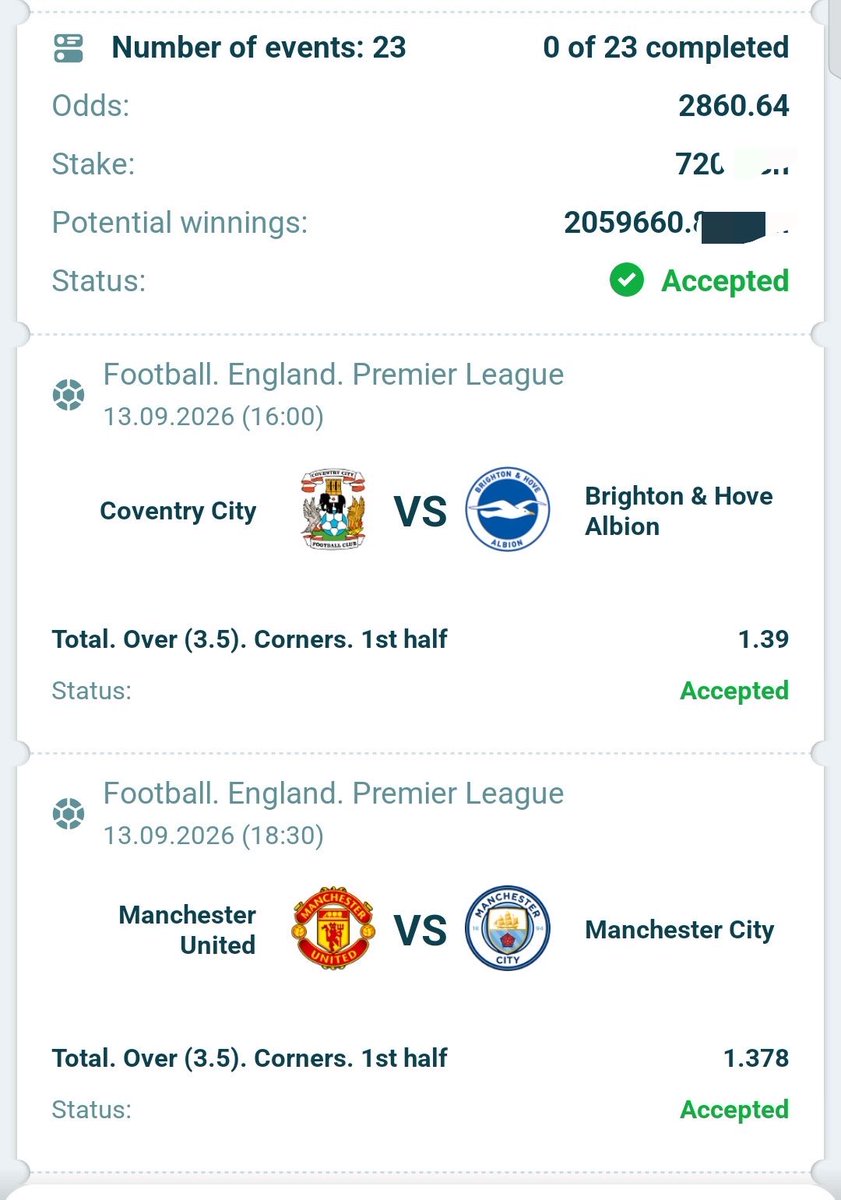 LevyKingTips's tweet photo. #22BET

2860+ Same Corners Selections.

CODE ⏭️ MUQ7R

Don’t have   22BET open now and fund your account and play👇👇👇

✅ Link: https://t.co/BR3Nm4UZGh

✅ Promo code: LEVY https://t.co/4qeKoHfEIV