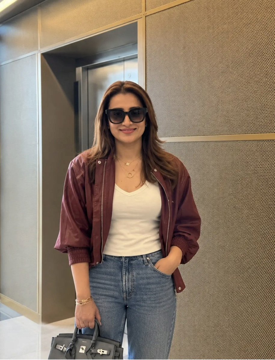 Aathvi1's tweet photo. South queen #Trisha stunned everyone with her stylish attire yesterday.

It takes a lot of confidence to completely tune out the noise and focus on your own path without letting negativity get to you.

#trishakrishnan #tvk #CMVijay‌ https://t.co/QZuSBnuRWh