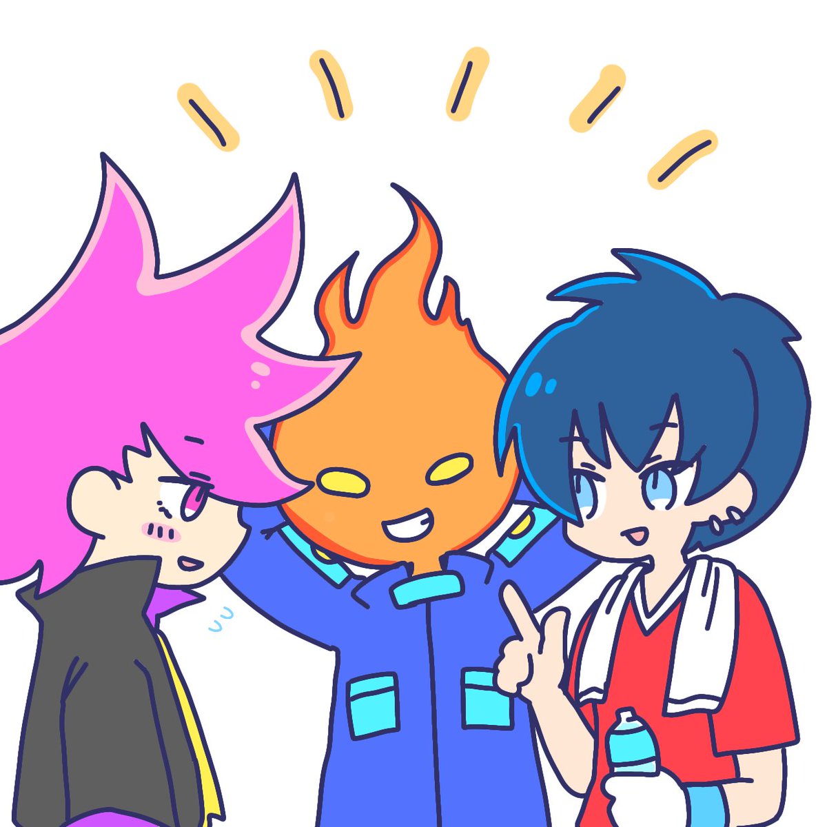 picopocon's tweet photo. シャークとハヤタとヒューが仲良かったらいいなとずっと思っています。 https://t.co/giA7UKWz80