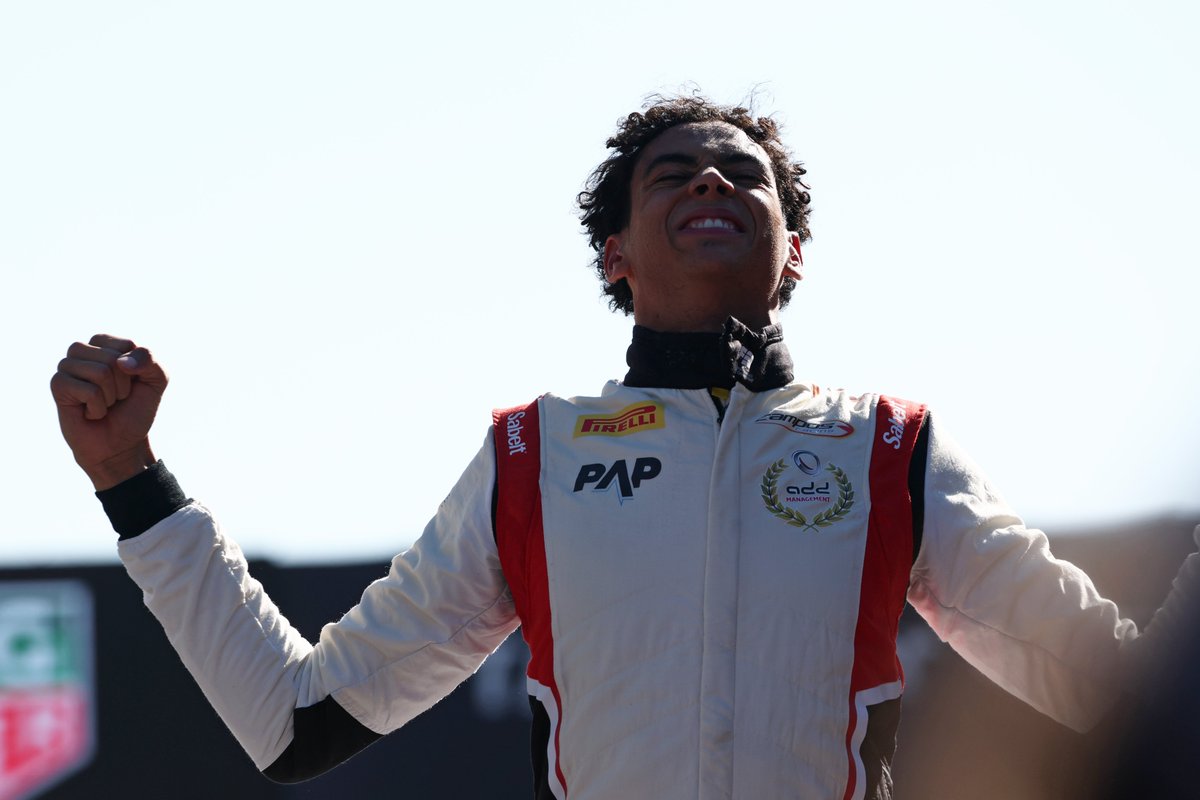 Formula3's tweet photo. THE MOMENT HE'S BEEN WAITING FOR! 🥹👊

2026 FIA FORMULA 3 CHAMPION, UGO UGOCHUKWU! 🏆

#F3 #SpanishGP https://t.co/NyDeL7GL2n