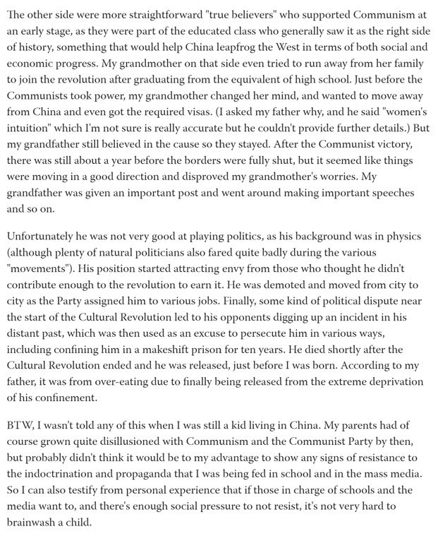 WeiDaix's tweet photo. This is a story of how my grandparents' lives were affected by the Communist takeover of China. Maybe it's one reason why I'm more interested in long-horizon strategy than most people. https://t.co/gMOWINDBSE