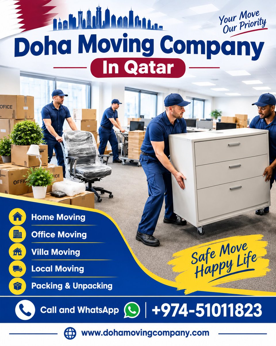 DohaMovingQater's tweet photo. We do home, Villa, office, Moving &Shifting. We are expert to move all kinds of bed room set furniture. We have experts cerpenter for dismanting and fixing furniture. Our service available all overs Qatar
#doha #qater #dohaqater #dohalife #moving #service https://t.co/KIzPHw1lER