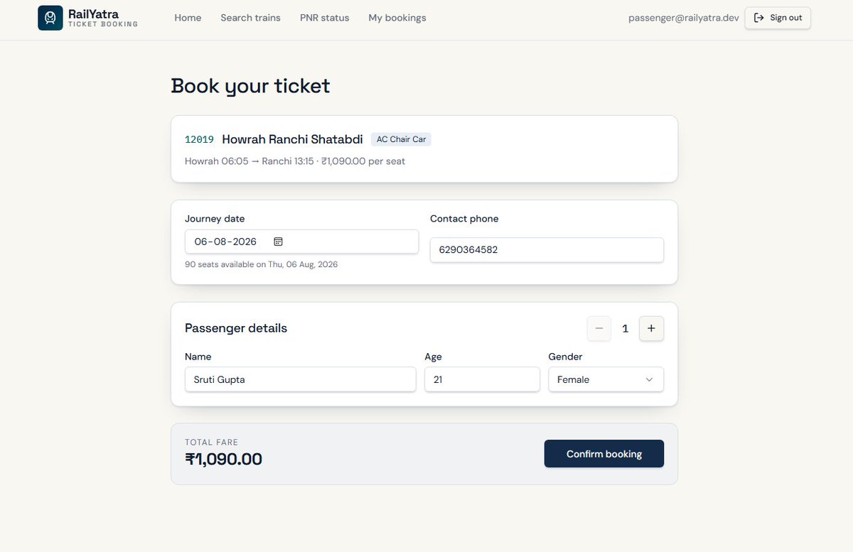 SrutiGupta20's tweet photo. My Railway Booking System : RailYatra!
This project was built with the help of GitHub Copilot, which made development, debugging much easier.
It's already live on my GitHub and I'm excited to participate in GitHub Copilot Day!
#githubcopilotdaycontest #sweepstakes #X https://t.co/8KLskXZLda