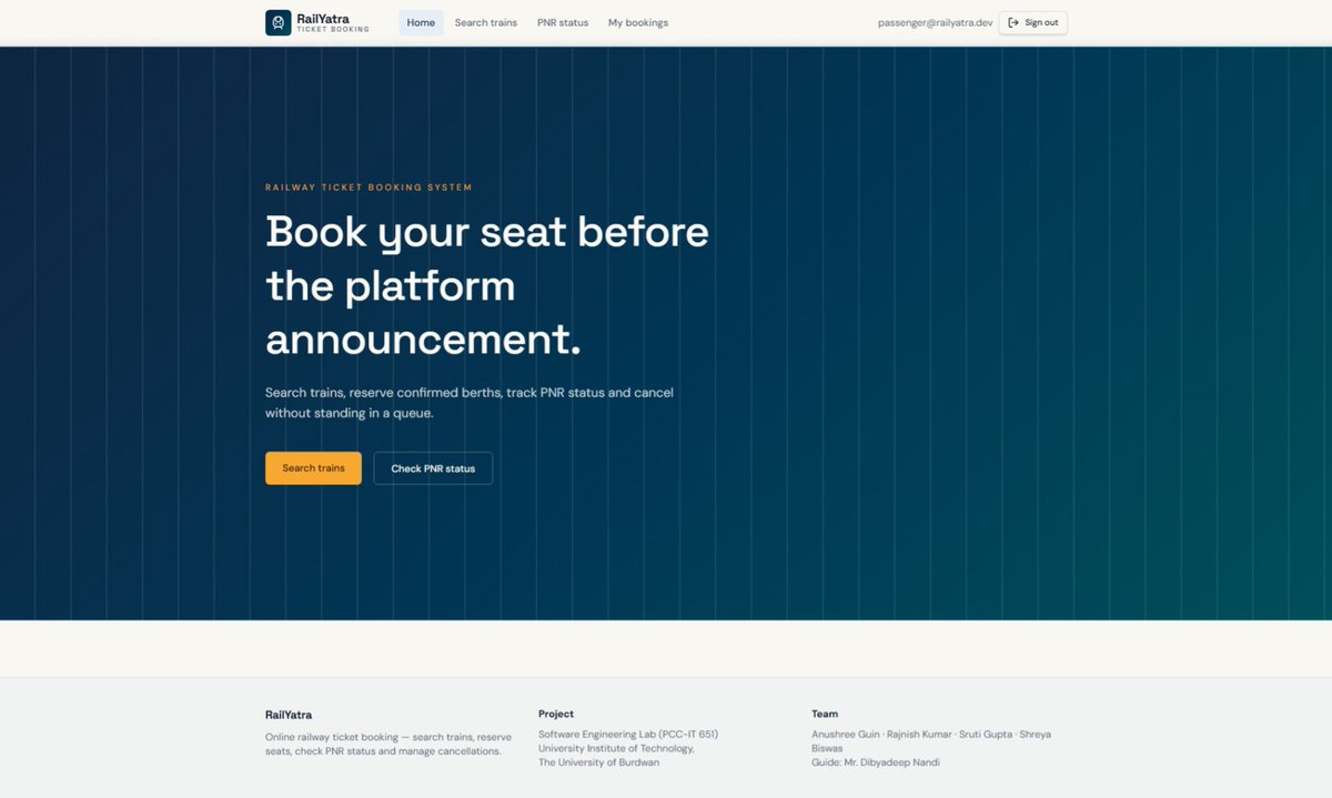 SrutiGupta20's tweet photo. My Railway Booking System : RailYatra!
This project was built with the help of GitHub Copilot, which made development, debugging much easier.
It's already live on my GitHub and I'm excited to participate in GitHub Copilot Day!
#githubcopilotdaycontest #sweepstakes #X https://t.co/8KLskXZLda