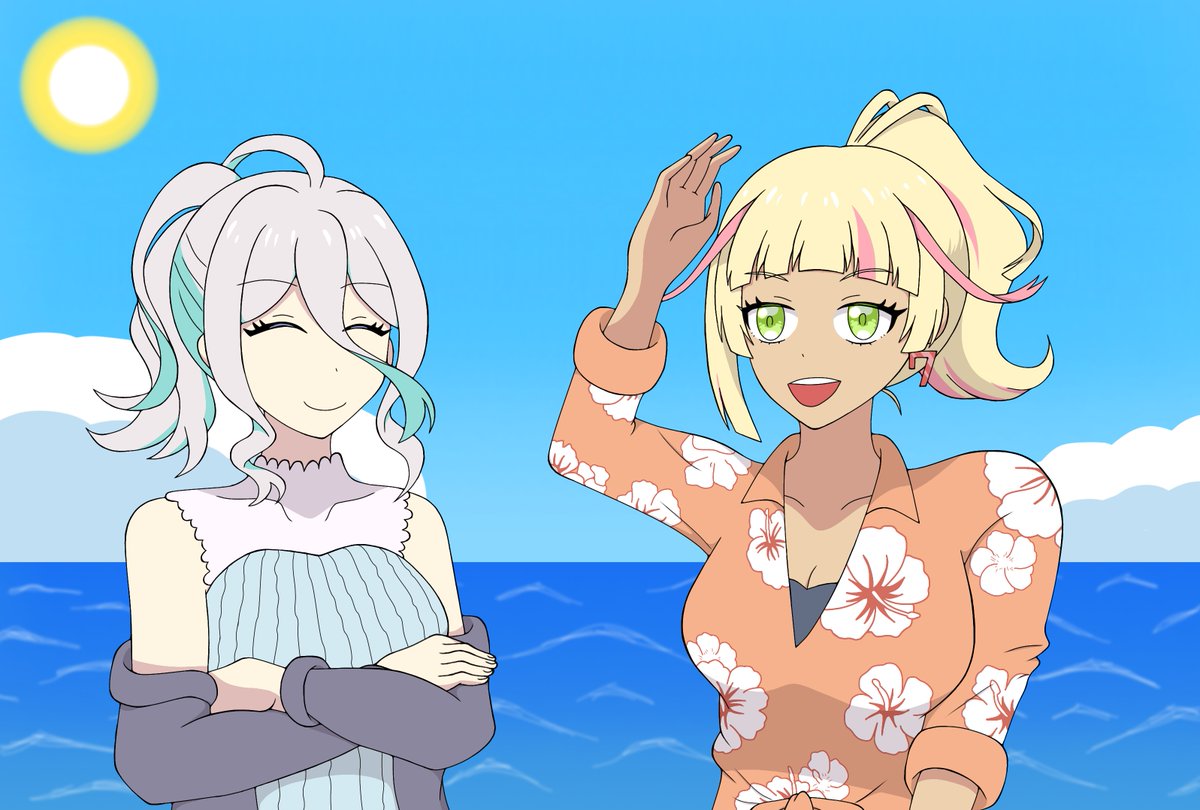 fla_art269's tweet photo. せーちゃんとナナちゃんの夏休みの思い出☀️

#フラグちゃん
#フラグちゃんed https://t.co/H7u0pPpgz5