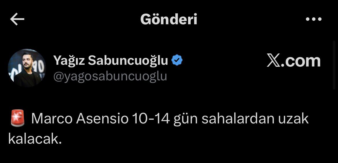 UserMedya's tweet photo. 🚨 Fenerbahçe maçlarından önce Ortopedi Doktoru gibi düzenli olarak Marco Asensio’nun sağlık durumundan bahseden Yağız Komisyoncuoğlu; 

Galatasaray’a geldiği günden beri 173 gün sakatlık geçiren Wilfried Singo’nun sakatlıklarıyla ilgili tek paylaşımı bile bulunmuyor. https://t.co/F4frUfkhxF