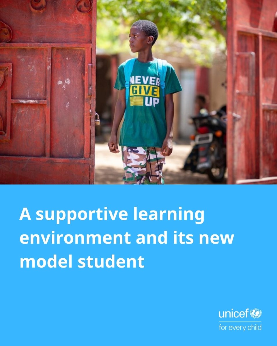 unicefmali's tweet photo. Mahamadou is now one of the top pupils in his class, and a real role model at the school he has been attending since his family sought refuge in town.

Thanks @unicef_es https://t.co/E01bssvtUB