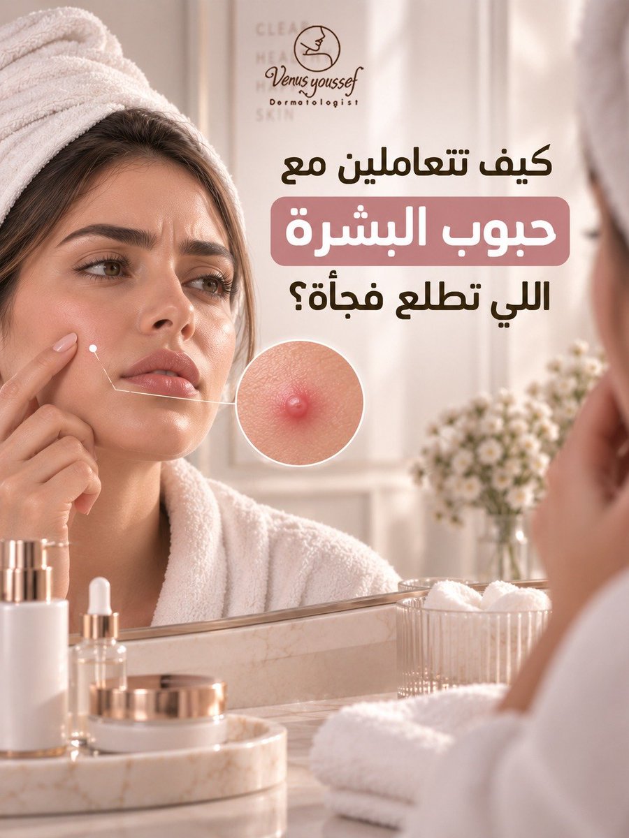 VenusYoussef's tweet photo. 🔹 لا تعصرين الحبوب أو تلمسينها كثير
🔹 استخدمي منتجات لطيفة ومناسبة لبشرتك
🔹 وقفي أي منتج جديد ممكن يكون سبب التهيّج
🔹 إذا تكررت الحبوب أو زادت، الأفضل تعرفين سببها عند طبيب الجلدية
#حبوب_الوجه 
#بشره_صحيه 
#جمالك_سيدتي 
#العناية_بالبشرة 
#اكسبلور https://t.co/YharK5WLb4