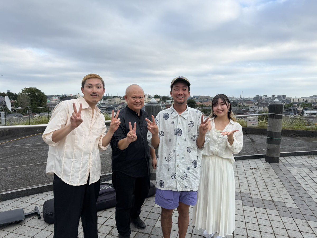 eito_official_'s tweet photo. みらい森フェス2026
ありがとうございました🙌

東大和市立郷土博物館展望台にて歌わせていただきました⛰️

#瑛人 stage
M1. HIPHOPは歌えない
M2.チェスト
M3.香水
M4.掃除
M5.最愛
M6.あっちゅうま
EN1.らんちゅう
EN2.ハッピーになれよ https://t.co/k0xncGfSSV