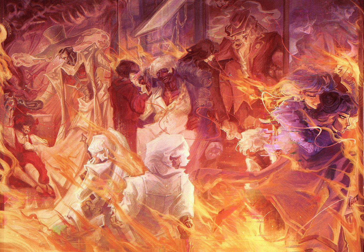 tfh_arts's tweet photo. Reforge the past a thousandfold to cut it apart, 
retrace the future a thousandfold to rip it apart, 
rive the kṣaṇa of circumvolution another thousandfold.

[The Hell Screen: 3/3]

Goodbye Canto 9!

#LimbusCompany #Limbus_Company https://t.co/N2TLNDihs8
