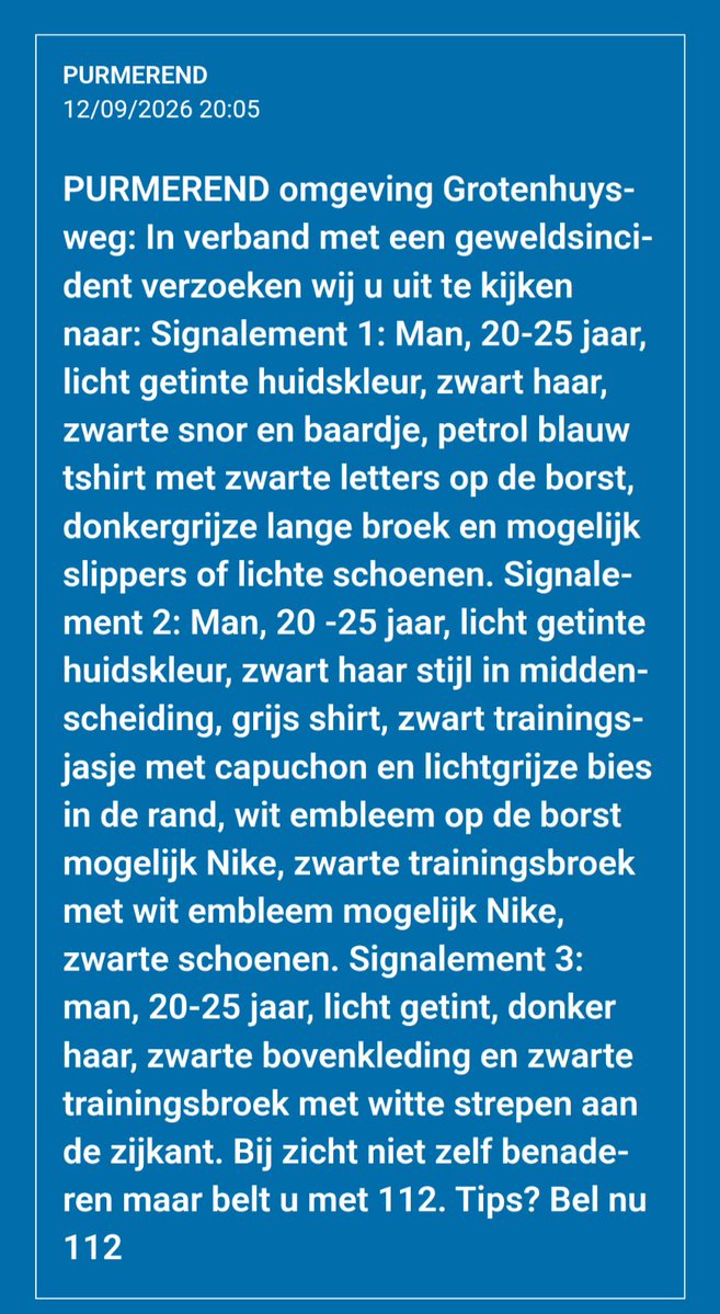 Mogelijke steekpartij in Purmerend