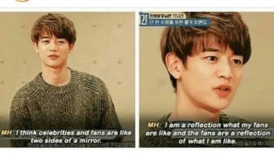 kc_svteen's tweet photo. “I think celebrities and fans are like two sides of a mirror. I am a reflection what my fans are like and the fans are a reflection of what I am like…” https://t.co/0HYwapCvp7