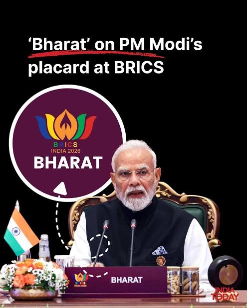 MayankBhattBJP's tweet photo. अब भारत होगा गौरवान्वित मोदी जी ने बढ़ाया मान इंडिया नही भारत
#bharat #BRICKSSummit2026 https://t.co/eIOs0fT2FO