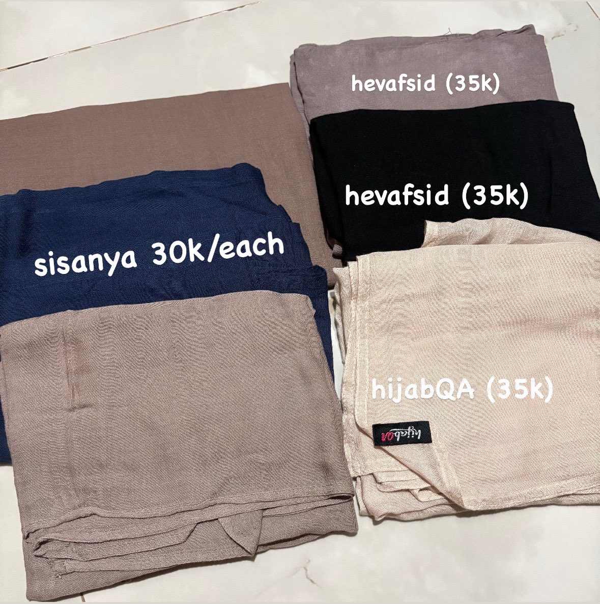 sugrary's tweet photo. WTS Pashmina Viscose

hijabQA &amp; hevafsid 35k/each
sisanya 30k/each
📍 Jogja
🍊 Freeong

rata-rata baru dipake 1-2x, dijual karena jarang bgt dipake https://t.co/6aRsQMb3WG