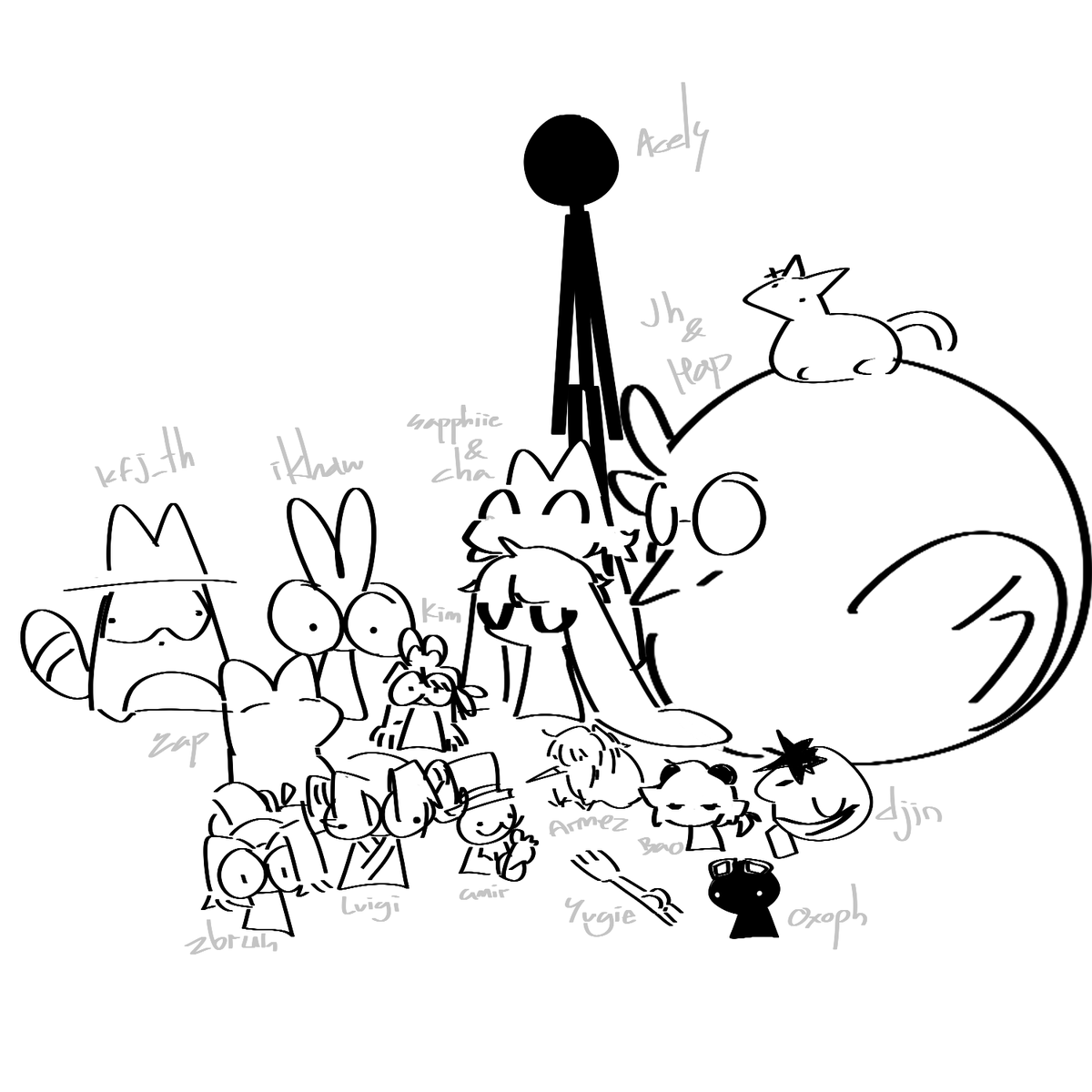 bunnyshapecloud's tweet photo. group photo https://t.co/CnBcgLlvsQ