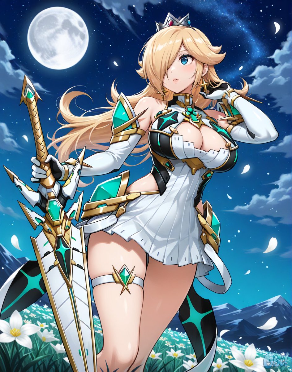 Obibin1's tweet photo. An old costume swap of Rosalina and Mythra I still had lying around. More on my Pixiv! https://t.co/JTh3TpEpfs